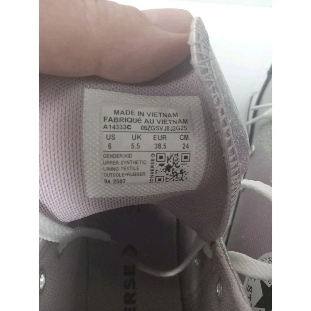 Converse All Star High Top Sneakers - Altitude Lilac size 6 Kid